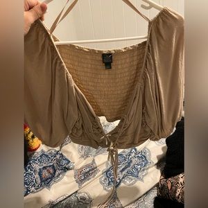 Tan cropped top